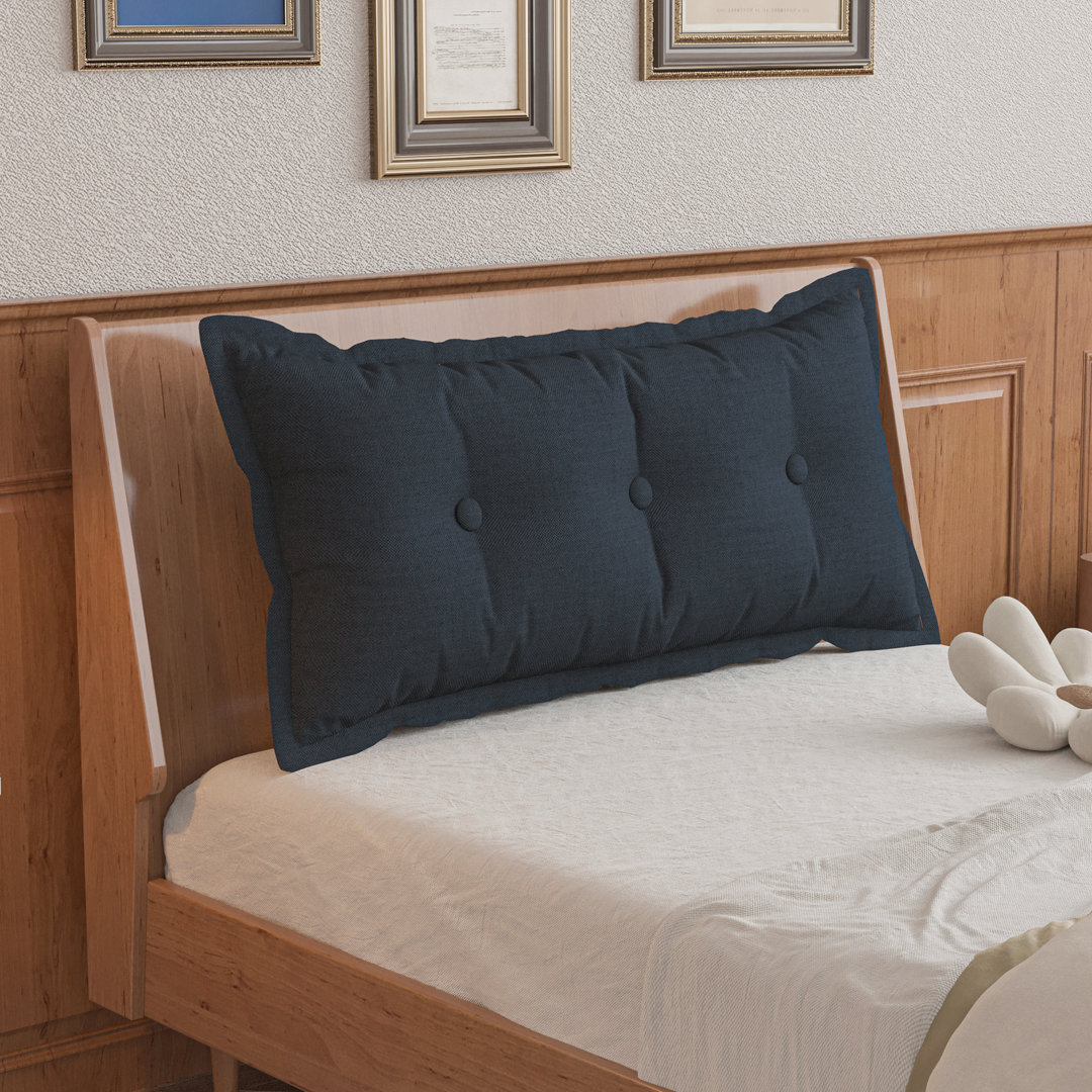 Sit-up Back Comfort Button Tufted Decorative Headboard Back Support Throw Pillow, Accent Body Pillow for Side Sleepers
