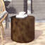 Table d'appoint ronde d'intérieur pour l'extérieur, tabouret de jardin moderne en grain de bois, robuste et imperméable, sans assemblage pour une utilisation polyvalente (brun)-1107768201