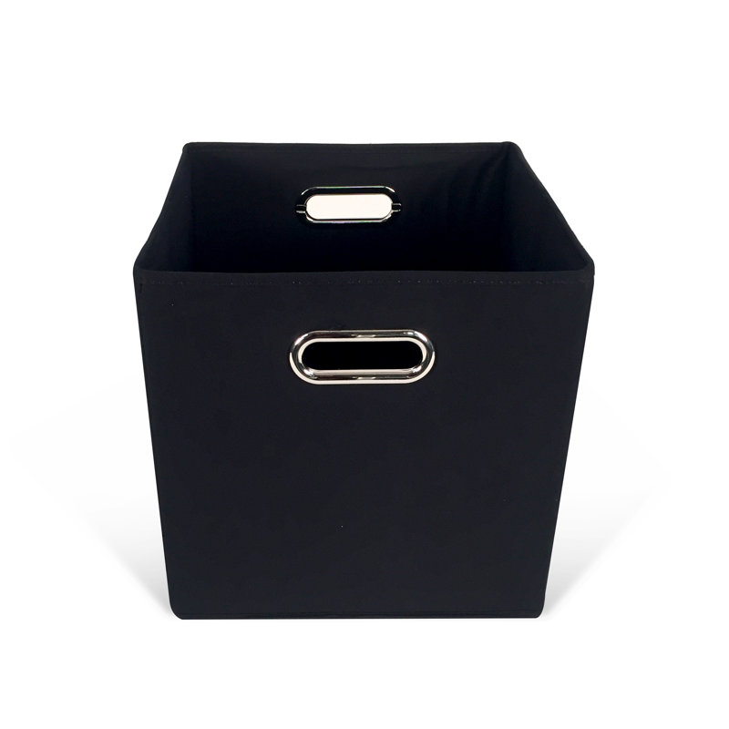 John Louis Home Canvas Cube Storage Bin, Black