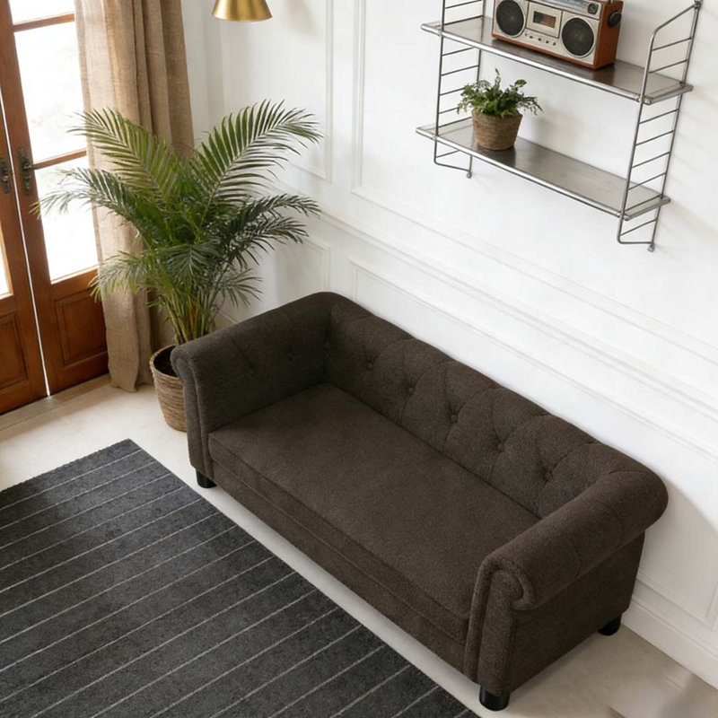 canapé-lit pour chien durable, Marron foncé