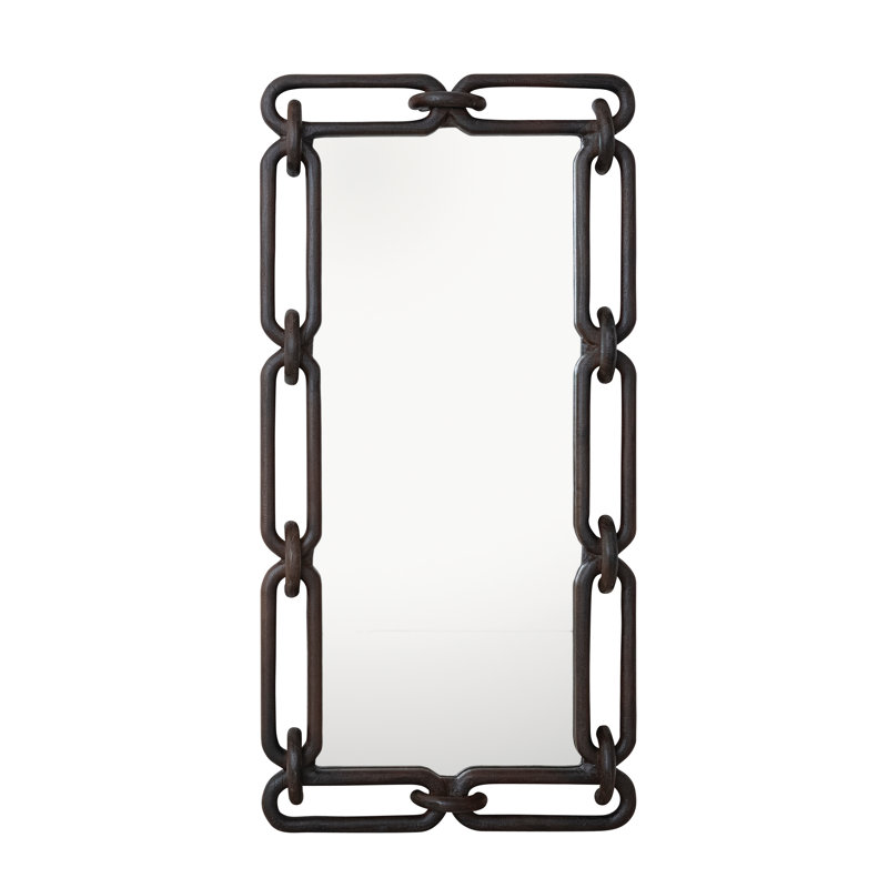 Miroir mural en bois récupéré