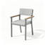 Lot de 2 chaises de salle à manger empilables en aluminium pour patio extérieur-1942352561