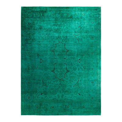 Tapis vert surdimensionné 10 pi 1 po x 13 pi 7 po One-of-a-Kind