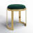 Nouri Metal Vanity Stool - Orion Velvet Ottoman Coffee Table – Modern Round Accent Stool - Gold with Green Velvet Stool-1547601884-1547601442