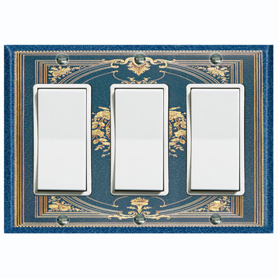 Patterned 3 - Gang Toggle Light Switch Standard Wall Plate