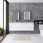 Meuble-lavabo double 71 po avec plateau en résine Reaiah-1224874134