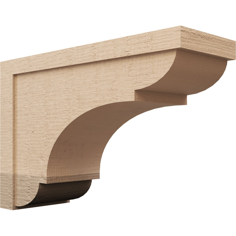 Cèdre Bryant, grain de bois brut TimberThane Corbel, apprêté brun clair, H 24 po x l 12 po x P 36 po
