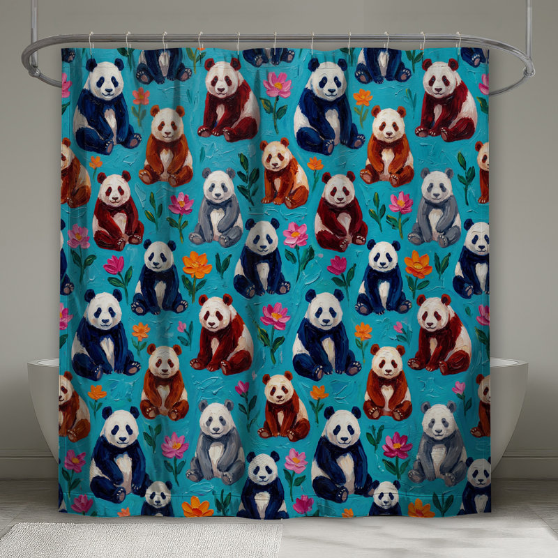 Rideaux de douche Pandas, L 70 po x H 72 po