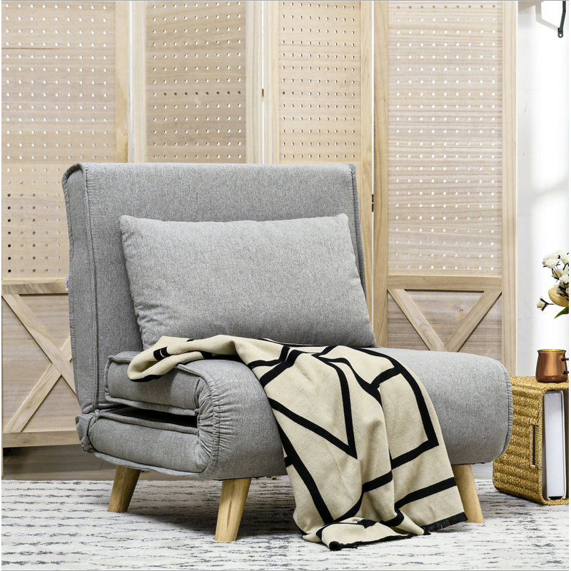 Fauteuil-lit convertible, canapé-lit multifonctionnel 2-en-1, fauteuil-lit avec dossier réglable pour le salon, la chambre à coucher et le bureau personnel