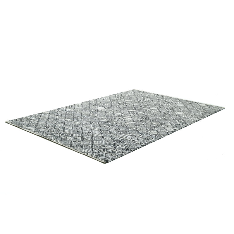 Rectangular Geometric Wool Hand Woven Area Rug, Rectangle 190 x 290cm