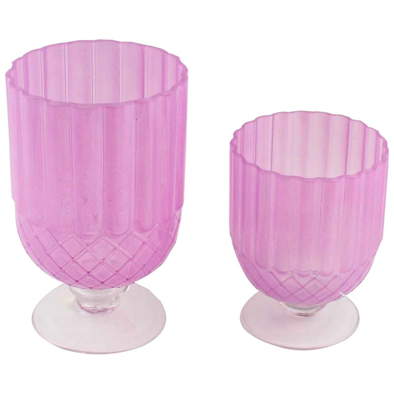 Cerys Glass Table Vase, Pink