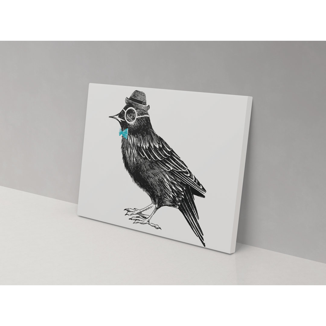 Bowtie Birdie - Wrapped Canvas Graphic Art