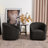Charleene 32" Wide No Assembly Boucle Upholstered Swivel Barrel Chair (Set of 2)-88387655