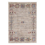 Beige Color Fine Hand knotted Persian Gabbeh 2'X3'