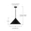 Luminaire suspendu conique à 1 lumière Alden-94399837-94392824