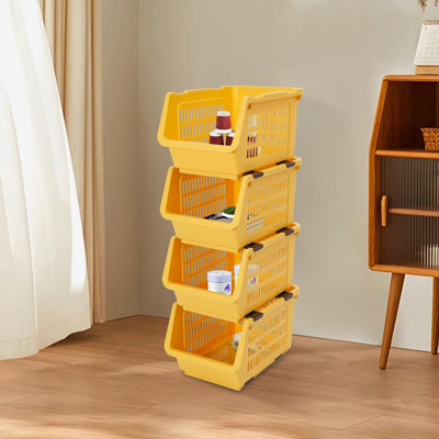 Panier de rangement empilable 9,5 "4PCS