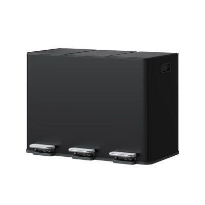 Stainless Steel Multi-Compartment Rubbish & Recycling Bin