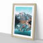 Boats in Lago Di Braies Italy in Abstract - Picture Frame Painting Print-55544396-55544401