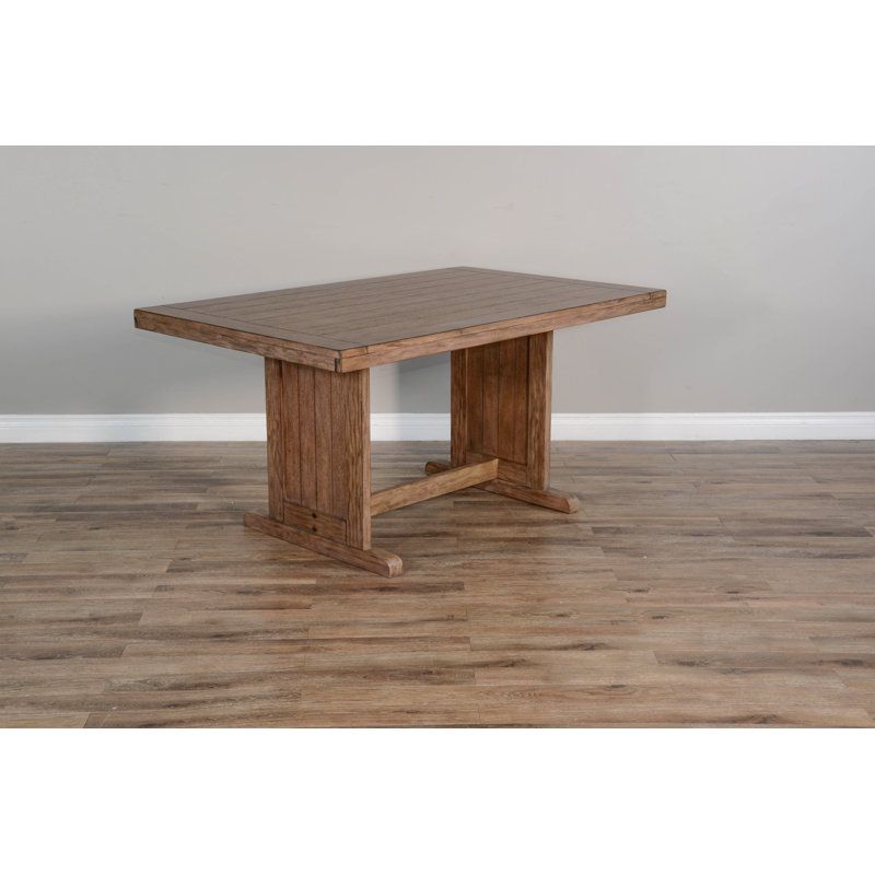 Table de salle à manger à tréteaux 38 "Edenbridge, Peau de daim