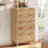 Gerius Fluted 5 Drawers Dresser, Yellow-2000764020