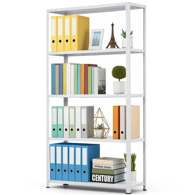 68"H x 35"W x 12"D Heavy Duty 5-Tier Metal Storage Rack Adjustable Freestanding Shelving Unit Utility Organizer Shelf for Garage Kitchen Pantry or Office