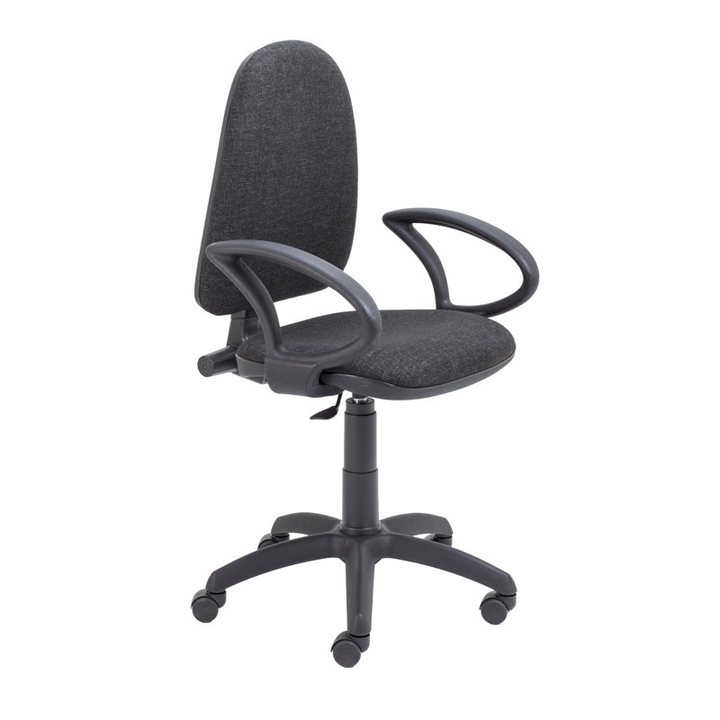 Highback Polyester Blend Office Chair, Charcoal Grey