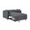Dorelle Contemporary Tufted Convertible Sofa With Chaise And Side Storage