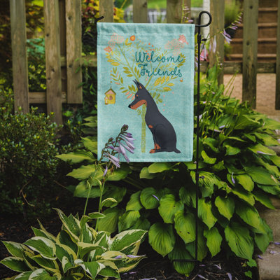 « welcome », un polyester de 2 côtés en polyester de 15 x 11 po drapeau de jardin