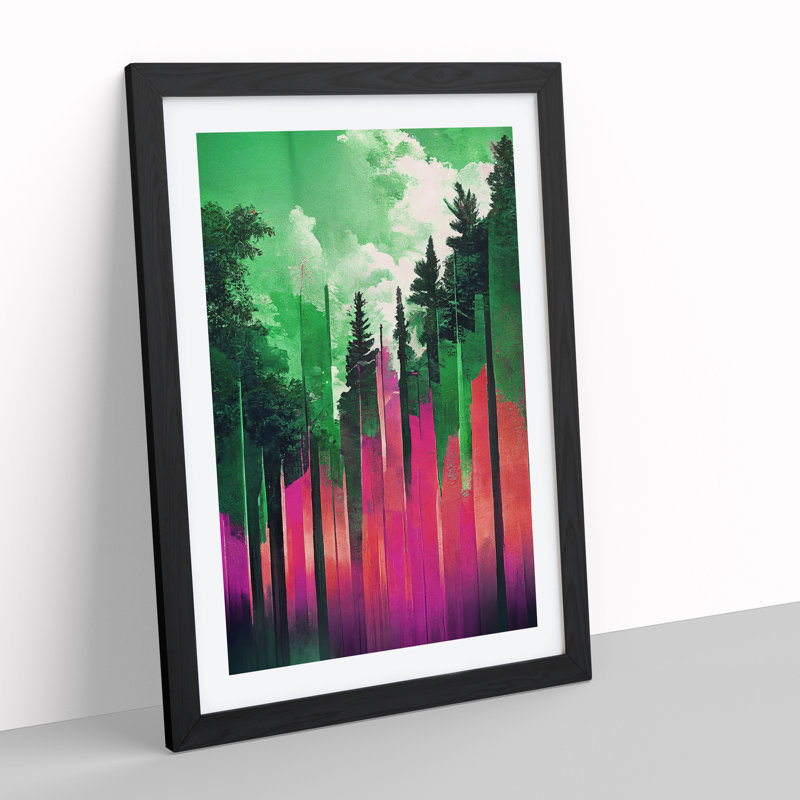 Abstract Forest No.1 - Framed Print, Black, 64cm H x 46cm W x 2cm D