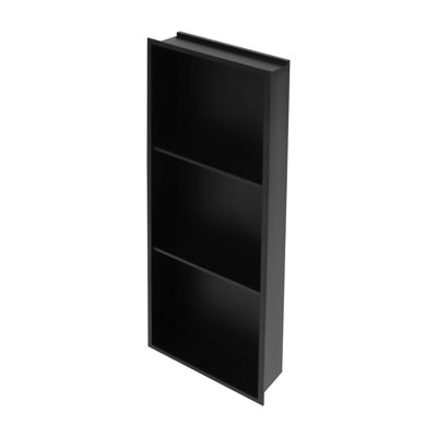 Niche de mur de douche en acier inoxydable à 3 niveaux avec lumière DEL 13 po x 37 po