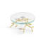 Lovebirds Silver & Gold Glass Cakestand