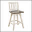 Ensemble de 2 chaises pivotantes à hauteur de comptoir en bois d'hévéa durable avec rotation à 360 degrés pour plus de confort et de style
