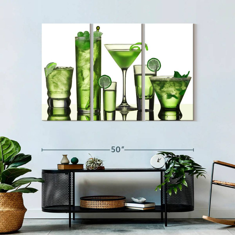  «Green Lime Cocktail», H 32 po x l 50 po