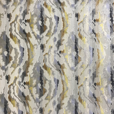 Atlas Fabric | Abstract Wave Multicolor Velvet Fabric | Drapery & Curtain Fabric and Upholstery Fabric