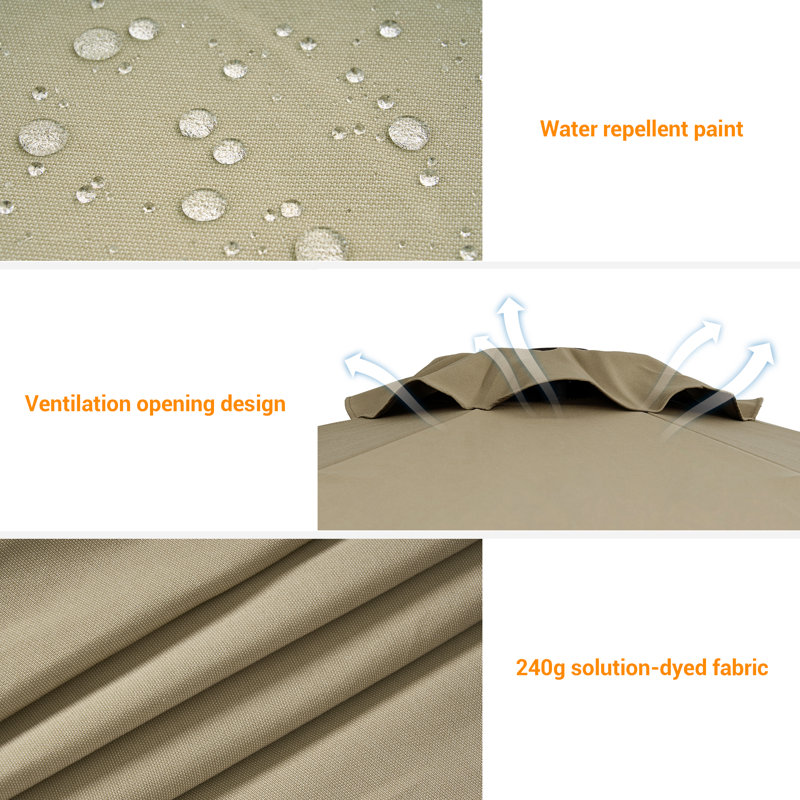 Parasol en porte-à-faux 10 pi Dobrosav, Beige