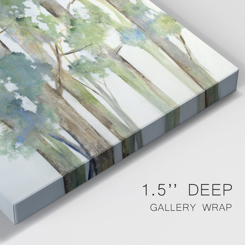 Vent dans les arbres - Impression sur toile tendue, H 12 po x l 8 po x P 1 po