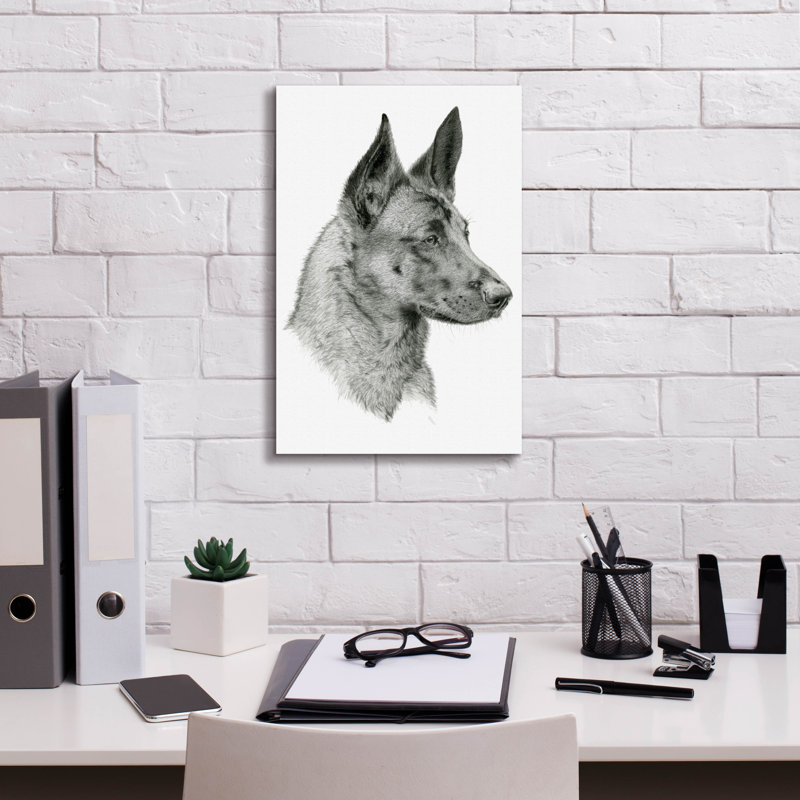 «Feral Gaze» par Darlene Pavlovich, art mural sur toile, H 18 po x l 12 po x P 0,75 po