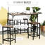 Table industrielle à 5 places, brun rustique pour la maison et la cuisine de pub, utilisation