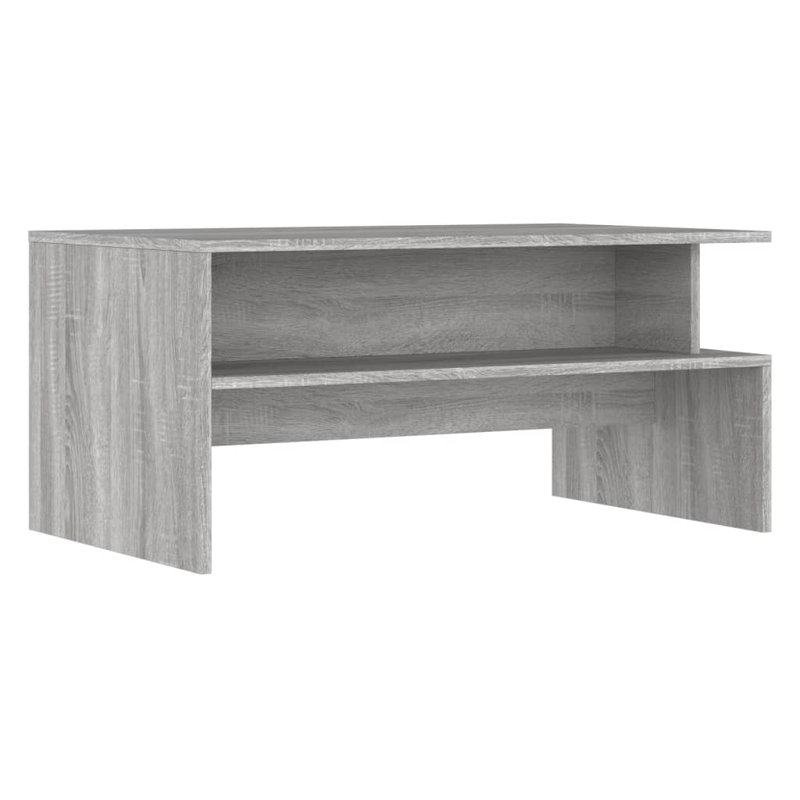 Aveah Frame Coffee Table with Storage, Grey Sonoma