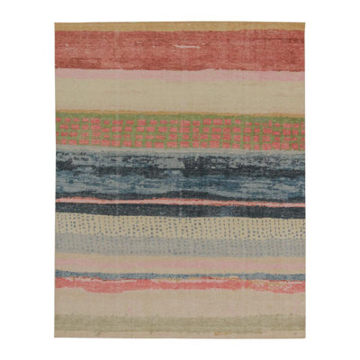 Rug & Kilim’S Distressed Abstract Rug In Polychromatic Pattern