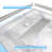60" W x 36" D Rectangle Shower Base with Stainless Steel Linear Drain, Single & Double Threshold Reversible Installation, Anti-Slip Acrylic Shower Pan with Detachable Aluminum Flanges, cUPC Certified,Marble White-101771220