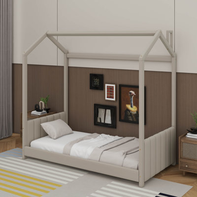 Lit simple en velours