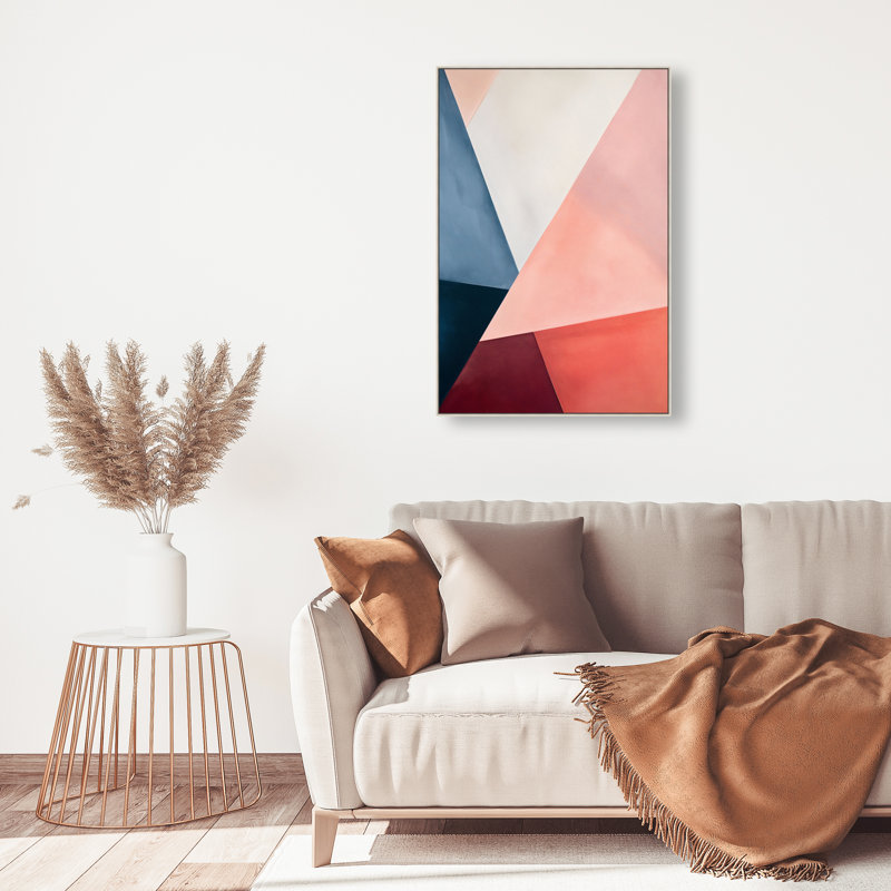 Aleranta Canvas Abstract Print by Oliver Gal, Black Frame, 10 x 15, 46"H x 31"W, Silver Frame