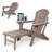 Adjustable Backrest Adirondack Chair HDPE Adirondack Chair with Ottoman-1393633455