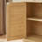Wood Vertical Striped Cabinet With Rattan Doors