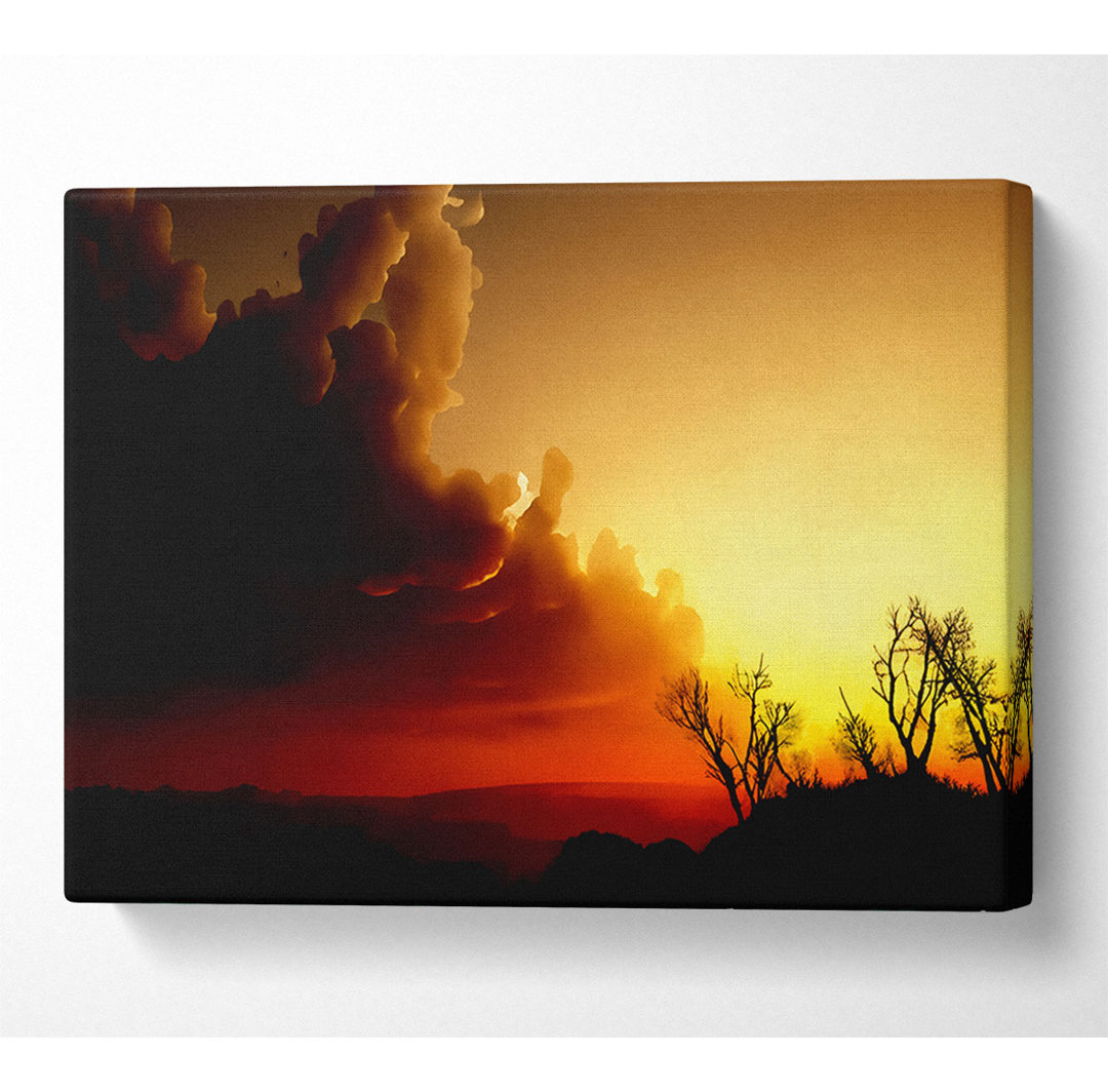 Atemberaubende Sonnenwolken - Wrapped Canvas Kunstdrucke