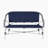 Savoy Loveseat - Chalk And White & Navy