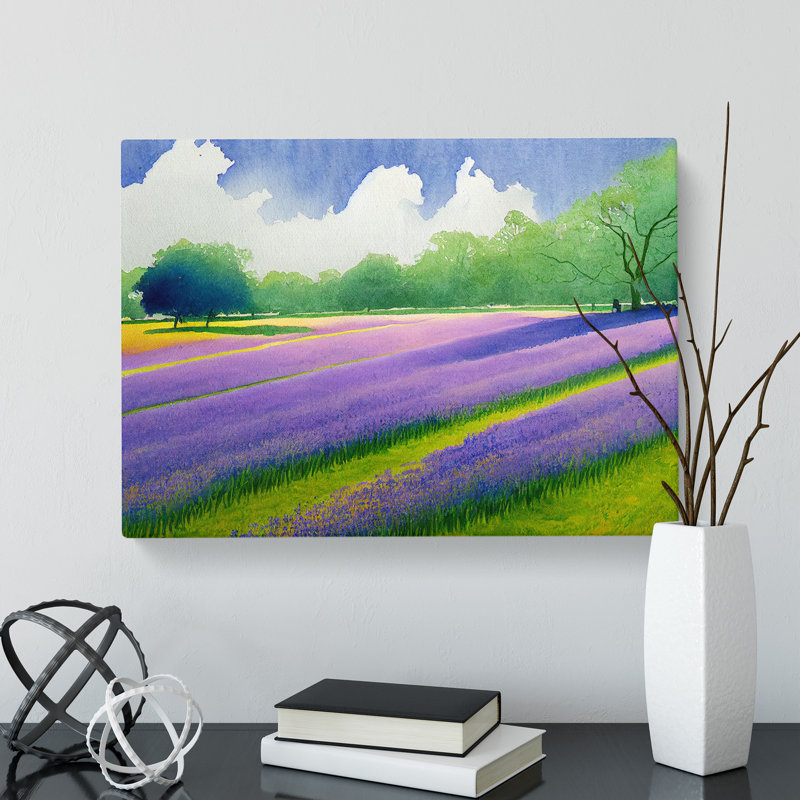 Serene Bluebell Field Vol.2 - Wrapped Canvas, 35cm H x 50cm W x 3cm D