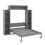 Lit escamotable double avec tablettes et DEL