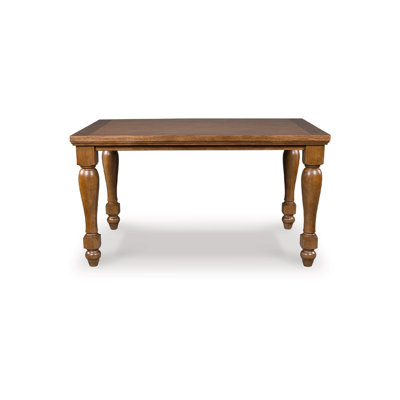 Gela Counter Height Table, 66 Inch Rectangular Top, Traditional, Brown